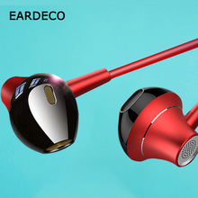 EARDECO 3.5mm Wired Noise Canceling Headphone Headset In Ear Headphones with Microphone Bass Sport Earphone Earbuds for phone 2024 - buy cheap