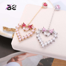 Be 8 Latest Fashion Women Jewelry Love Heart Shape Long Drop Earrings AAA Cubic Zirconia Stone Dangle Earrings for Women E632 2024 - buy cheap