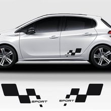 for Peugeot 206 307 406 407 207 208 308 508 Side Racing Stripes Car Stickers Graphics Vehicle Decals 2024 - buy cheap