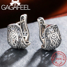 GAGAFEEL New Arrival Vintage Jewelry Earring National Element Tibetan Carving Hollow Retro 925 Sterling Silver Earrings for Girl 2024 - buy cheap