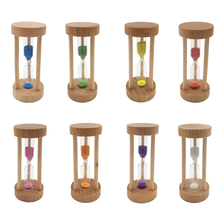 Ampulheta de madeira colorida, relógio temporizador com areia de 3 minutos, cozinha, ovos, 1 peça 2024 - compre barato