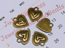 30Pcs/Lot DIY Antique Bronze Plated Three Tiers Heart Charm Pendant For Handcraft 14x12mm 840 2024 - buy cheap