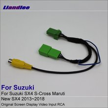 Liandlee para suzuki sx4 s-cross maruti novo sx4 2013-2018 rca adaptador conector cabo de fio câmera de visão traseira entrada de vídeo original 2024 - compre barato