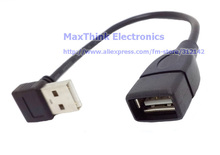 NCHTEK-Cable adaptador USB 2,0, Cable de extensión de macho a hembra, con ángulo de supervelocidad hacia abajo de 90 grados, 20 piezas, envío gratis 2024 - compra barato