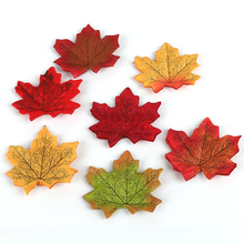 100Pcs Multicolor Artificial Silk Maple Leaves For Home Wedding Party Decoration Scrapbooking Craft Fall Vivid Fake Flower Leaf 2024 - buy cheap