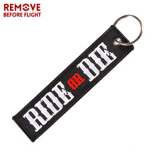 New Car Keychains for Motors RIDE OR DIE Embroidery Letter Key Chain Bijoux Gifts Tag Porte Clef OEM Key Ring Key Chains Men 2024 - buy cheap