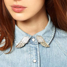 1 Pair Trendy Wings Brooches For Women Feather Unisex Brooch Collar Pins  Metal Jewelry For Men Clothing Shirts Suit 2024 - buy cheap