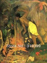 Paisaje pintura al óleo reproducción sobre lienzo de lino, Pape Moe de paul gauguin, 100% hecho a mano, envío gratis, la calidad del museo 2024 - compra barato