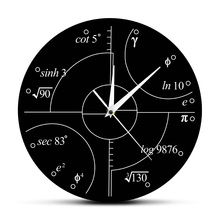 Reloj de pared con números irracionales de matemáticas avanzadas, arte de pared matemático de ciencia, reloj de pared moderno, decoración para aula, regalo para profesores 2024 - compra barato