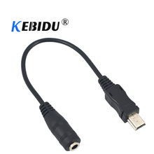 Kebidu мини-USB штекер на гнездо 3,5 мм аудиокабель шнур для активного зажима микрофон адаптер для GoPro Hero + Спортивная камера 2024 - купить недорого