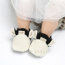 Toddler Newborn Baby Crawling Shoes Boy Girl Cute Lamb Slippers Prewalker Trainers Winter Wram No-slip Shoes 2024 - buy cheap