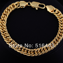 3pcs Hot Selling Men's Jewelry 18K Gold Womens Mens Link Chain Bracelets Bangles Fine Jewelry Wholesale Lots A975 2024 - buy cheap