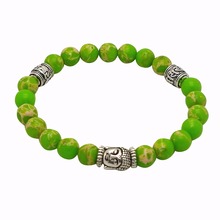 Pulsera de 7 chacras para mujer, brazalete verde claro, piedra de curación, Yoga, Reiki, Pray, Mala, regalo de joyería 2024 - compra barato