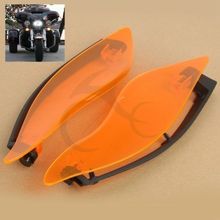 Motocicleta lado laranja asas defletores de ar para harley davidson touring 14-18 2024 - compre barato