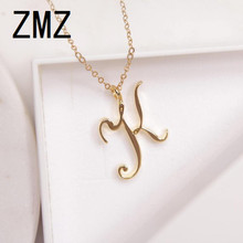 ZMZ 10pcs/lot 2019 Europe/US fashion English letter pendant lovely letter K text necklace gift for mom/girlfriend party jewelry 2024 - buy cheap