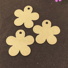 Etiqueta de boda flor Kraft papel colgar etiquetas en blanco DIY hecho a mano fiesta compromiso decoración etiquetas de papel suministro 200 unids/lote 2024 - compra barato
