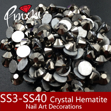AAA смешивания SS3-SS34 (1.3 мм-7.2 мм) кристалл Гематит Flatback Стекло Стразы (без исправлений) 3D DIAMOND использование для Дизайн ногтей, Сумки 2024 - купить недорого