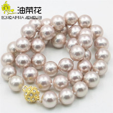 Charming 10mm Natural Mixed Color Black Shell Pearl Beads Necklace DIY Accessories Gift Manual Make Jewelry Wholesale Price AAA+ 2024 - buy cheap