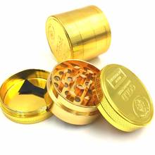 1PC Mini 40mm 50mm 3-4 Layers Metal Zinc Alloy Gold Coin Shape Herb Crusher Smoking Herbal Spice Pollen Muller Tobacco Grinder 2024 - buy cheap