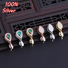 925 silver Color  pendant buckle head melon buckle jade jade beeswax amber silver clip button diy necklace buckle silver buckle 2024 - buy cheap