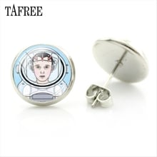 TAFREE Strange Things Hot TV Stranger Things Poster Design Stud Earrings Women Halloween Party Earrings Glass Dome Jewelry QF144 2024 - buy cheap