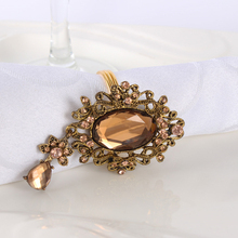 1pcs/lot SHSEJA Luxury napkin ring retro water drops napkin buckle hotel banquet mouth cloth napkin ring table decorations 2024 - buy cheap