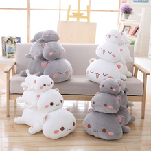 32-60cm kawaii deitado gato brinquedos de pelúcia recheado bonito doce gatos boneca adorável animal travesseiro macio dos desenhos animados crianças presente de natal 2024 - compre barato