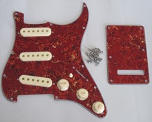 KAISH Vintage Tortoise ST SSS Pickguard with Aged White Pickup Covers Knobs Tip 2024 - buy cheap