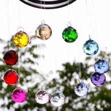 H & D 12 шт. многоцветные граненые стеклянные Хрустальные шарики для частей люстры призмы световые шары Ловец снов свадебное украшение для дома 2024 - купить недорого