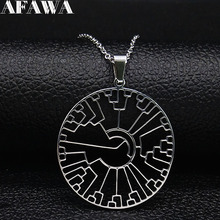 2021 Fashion Life Tree Science Stainless Steel Chain Necklace for Women Silver Color Necklaces Jewelry cadenas mujer N626S02 2024 - buy cheap