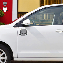 Автомобильный Стайлинг Aliauto, черно-белый кот, забавный мультяшный автомобильный стикер/наклейка, аксессуары для Volkswagen, Skoda, Polo, Golf, Opel, Toyota 2024 - купить недорого