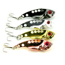 400pcs 4cm 7g 10#hooks  hard metal vib fishing lures bass wobbler trout catfish fishing baits pesca fishing tackles 2024 - buy cheap