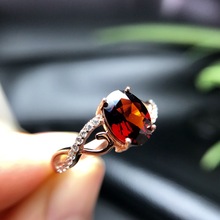 Meibapj anel de prata esterlina feminino, enfeite com pedra preciosa vermelha, joia fina com berloque 925 real para mulheres 2024 - compre barato
