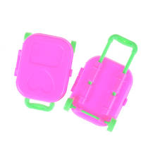 Пластиковый 8 см * 6 см * 3 см 3D Дорожный чемодан со поездом чемодан для девочки кукла игрушка для детей игровой дом розовый 2024 - купить недорого
