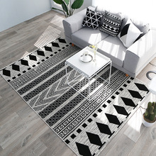 Kilim Black White 100% Polypropylene Living Room Carpet Geometric Morocco Rug For Bedroom Stripe Mat Modern Design Bohemia Style 2024 - buy cheap