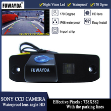 Fusion wayda frete grátis!! Visão traseira para câmera automotiva, cor reversa, chip ccd sony, para hyundai elantra terrâneos, tucson accent hd 2024 - compre barato