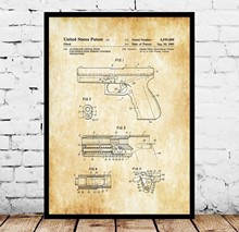 Glock Pistol Patent 1985 Blueprint Poster 2024 - buy cheap