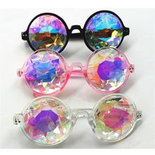 Gafas de sol redondas de Calidoscopio Rave para hombre y mujer, caleidoscopio de diseñador de marca, lentes de cristal Retro, accesorios de viaje 2024 - compra barato