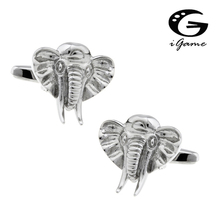 Fashion   Unique Elephant Style Anti Fading Copper Material   Cuff Links 2024 - buy cheap