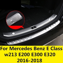 For Mercedes Benz E Clase w213 E200 E300 E320 2016-18 stainless steel Interior Exterior Rear Trunk Bumper Scuff Plate Door Sill 2024 - buy cheap