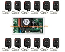 Interruptor de controle remoto sem fio, ac220v, 10a, 1ch, 315mhz/433mhz, "transmissor olho de gato, 12 * receptor para eletrodomésticos, porta de garagem