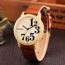 FanTeeDa Luxury Fashion women Imitation wood Alloy dial wristwatch leather Analog ladies Quartz watches Montre Femme 2019 30Q 2024 - buy cheap