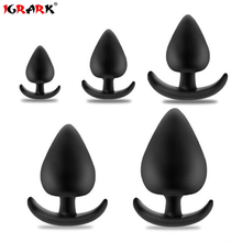 IGRARK 100% Silicone Butt Plugs Adult Games Big Size Anal Sex Toys Anus Stimulation Prostate Massager Black Unisex Analplug 2024 - buy cheap