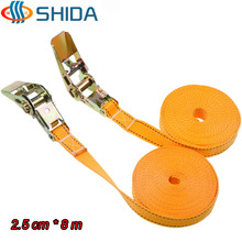 1pcs 1 inch 2.5 cm * 8 Meters 900KG Metal Cargo Lashing Webbing Strap, Ratchet Tie Down with Cam Buckle, Polyester Strap Sling 2024 - buy cheap