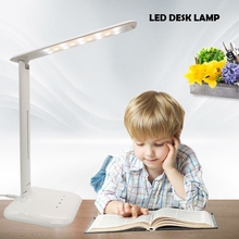 LukLoy LED lámpara de mesa de protección de ojos plegable atenuación de cinco velocidades regalo de alta gama tres colores temperatura táctil lectura lámpara de mesa 2024 - compra barato