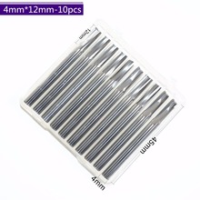 4mm*12mm-10pcs,CNC solid carbide end mill,woodworking milling cutter,2 Flutes straight end mill,Foam,EVA board Cutting knife 2024 - buy cheap