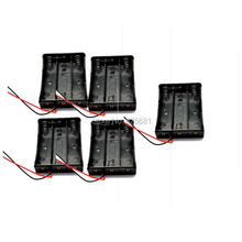 Funda porta baterías con cables de alambre, 3 celdas, 18650, 18650, 5 uds. 2024 - compra barato