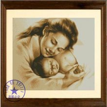Top Quality Lovely Nostalgic Counted Cross Stitch Kit Mother and Baby Child Kid Son Daughter Love 2024 - buy cheap