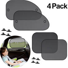 4PC Car Sun Visor Rear Side Window Sun Shade Cover Block Static Cling Sun Visor Protector Black Auto Sunshade Shield Screen 2024 - buy cheap