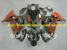 Kit de carenado negro de llamas naranjas de alta calidad para KAWASAKI Ninja ZX14R 06 07 ZX 14R 2006 2007 ZX-14R 06-07 2006-2007 2024 - compra barato